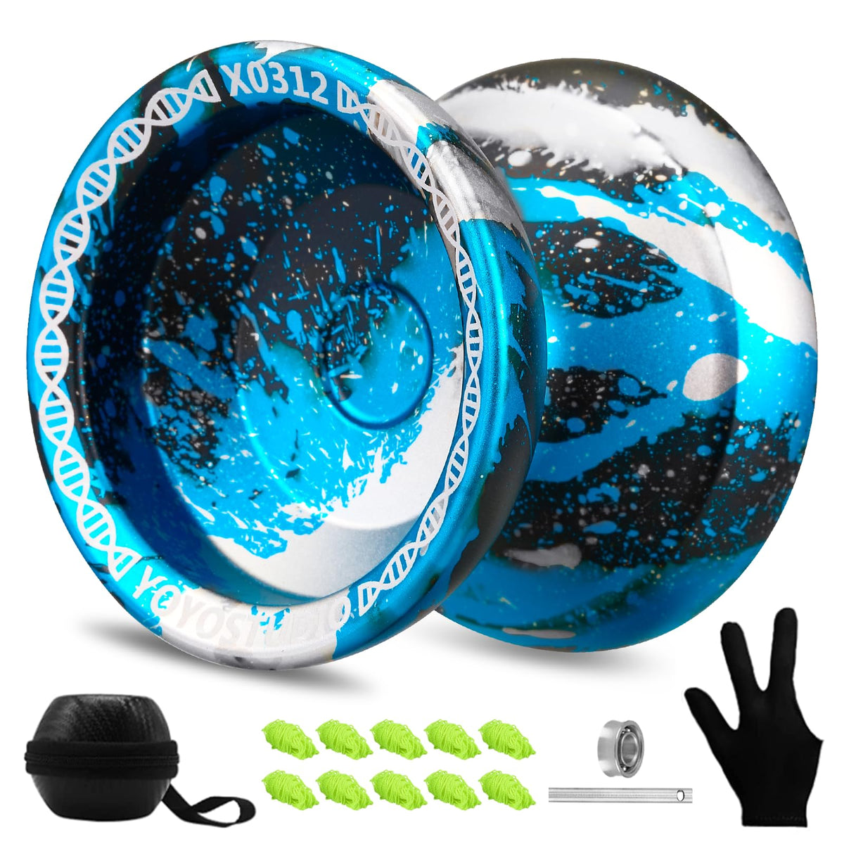 YOYOSTUDIO X0312 with pitted exterior for precise finger spins.