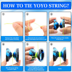 YOYOSTUDIO X0312 fluorescent green strings improve visibility during practice
