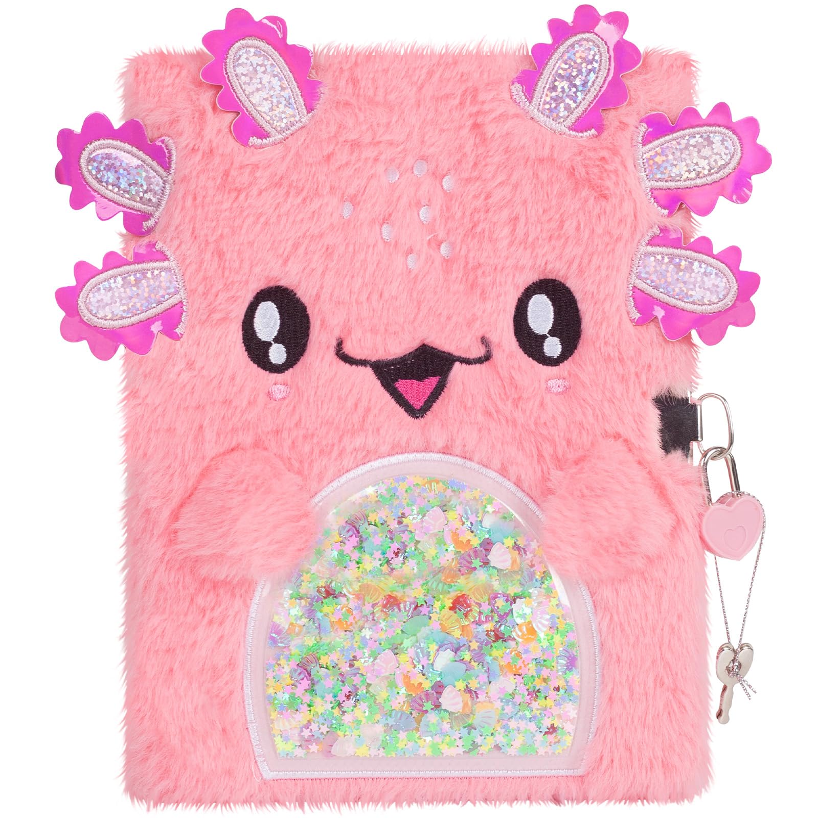 YOYTOO axolotl diary cover with plush details for creative writing