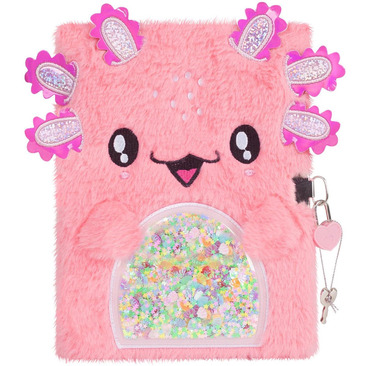 YOYTOO axolotl diary cover with plush details for creative writing