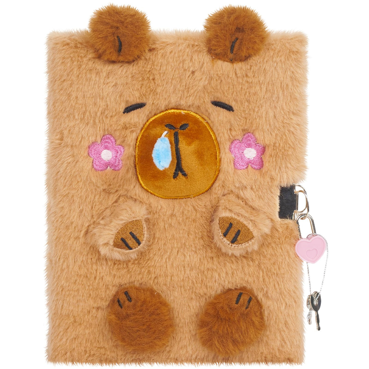 YOYTOO Capybara Diary cover with embroidery and glitter, inviting tactile exploration.