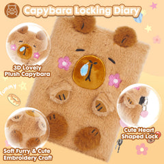 YOYTOO Capybara Diary dimensions 6.65 by 8.43 by 1 inch, portable writing companion.