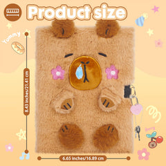 YOYTOO Capybara Diary soft plush cover provides kid-friendly comfort.