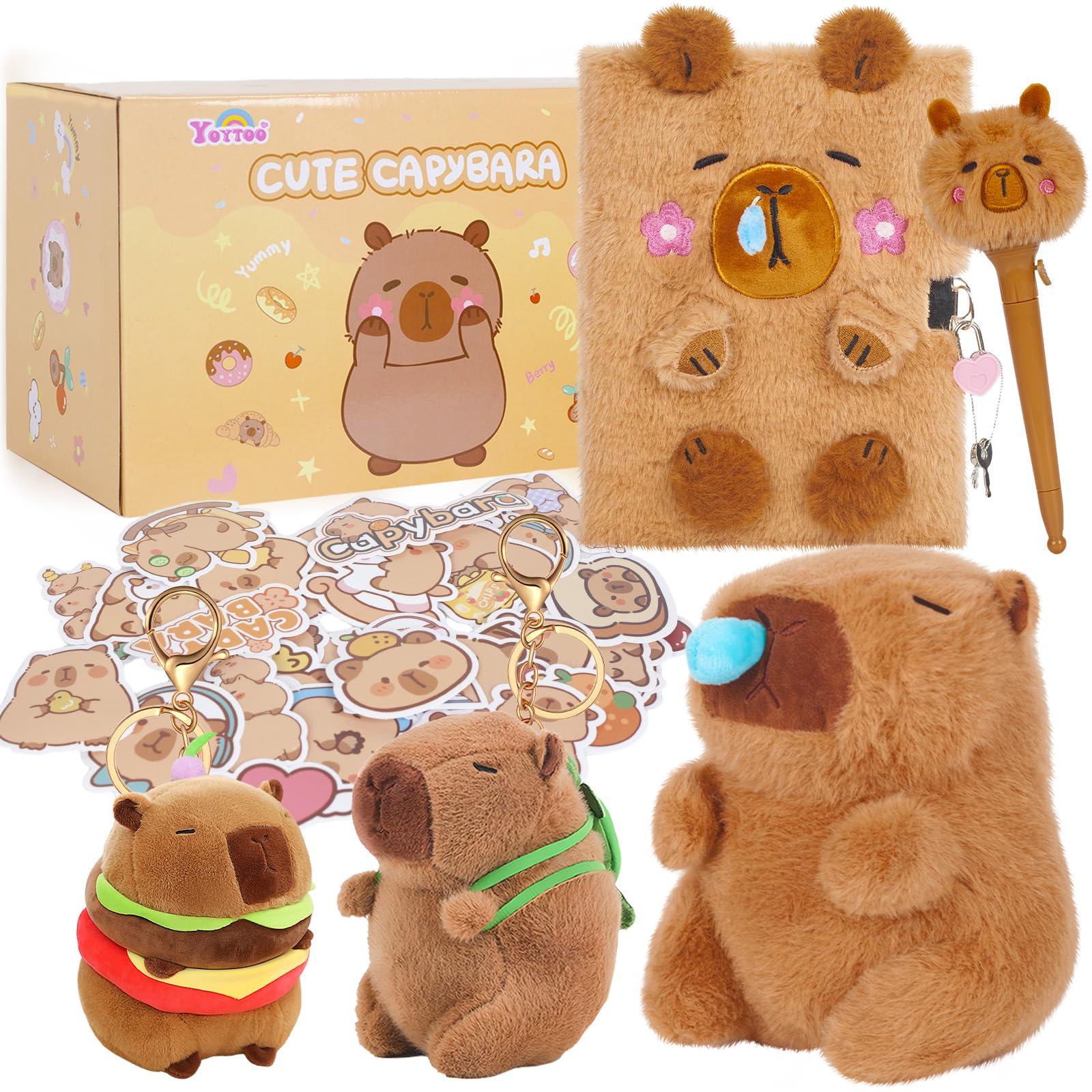 YOYTOO capybara diary with lock for memory keeping