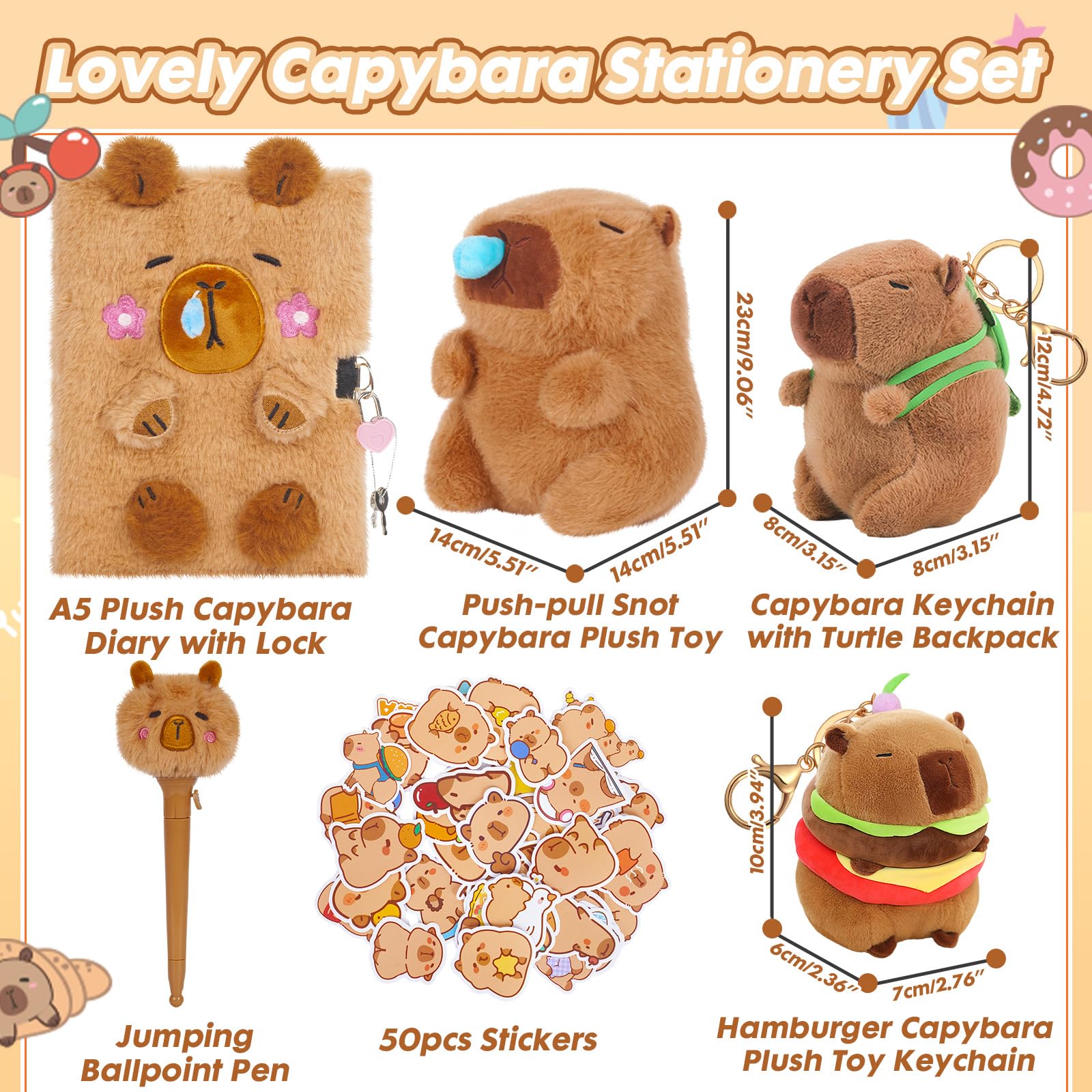 YOYTOO capybara plush push-pull for tactile play