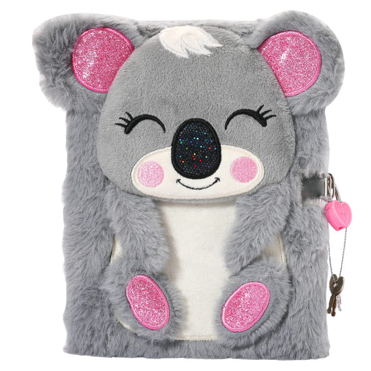 YOYTOO Koala Diary cover with plush koala design inviting cozy journaling moments.