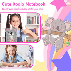 YOYTOO Koala Diary writing and doodling in a soft plush cover.