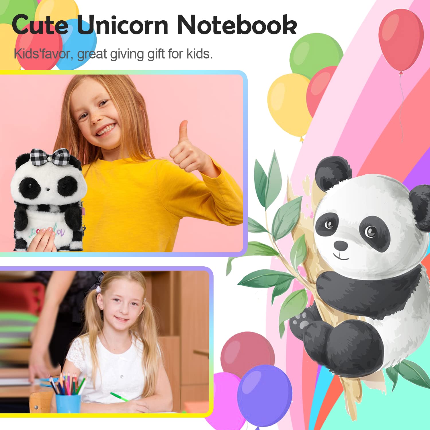 YOYTOO Panda Diary pocket feature keeps stationery within reach