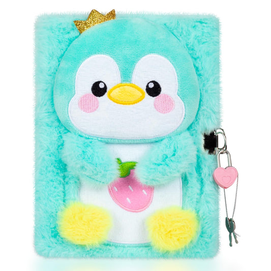 YOYTOO penguin diary cover plush texture invites cozy journaling