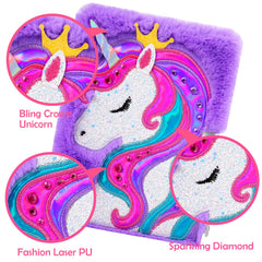 YOYTOO Unicorn Diary pages spread shows lined and blank pages for versatility.