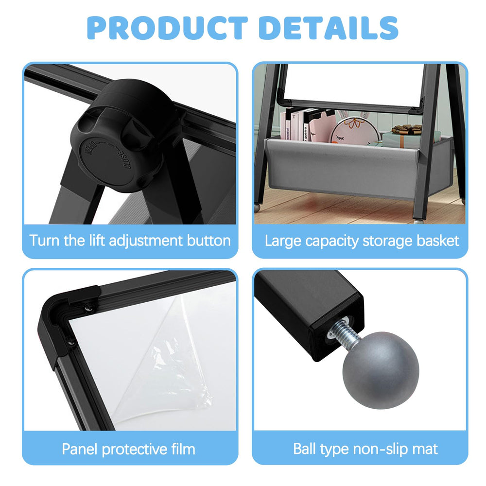 Yozoia adjustable-height easel grows with your child for comfortable use