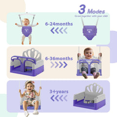 Yozoia baby jumper seat adjustable in purple for comfortable playtime