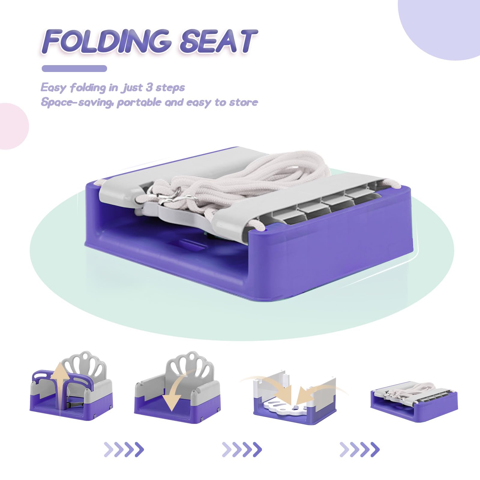 Yozoia foldable frame in purple for easy setup
