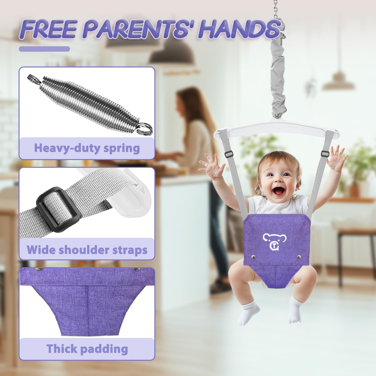 Yozoia indoor-outdoor use swing set in purple for versatile spaces