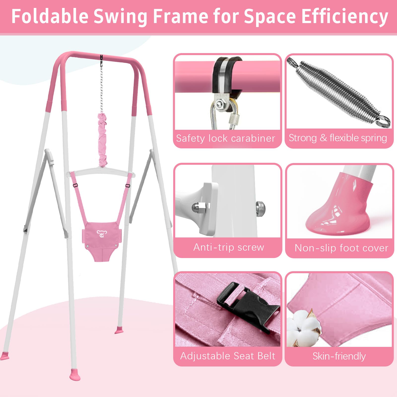 Yozoia 2-in-1 swing and jumper suits indoor and outdoor spaces.
