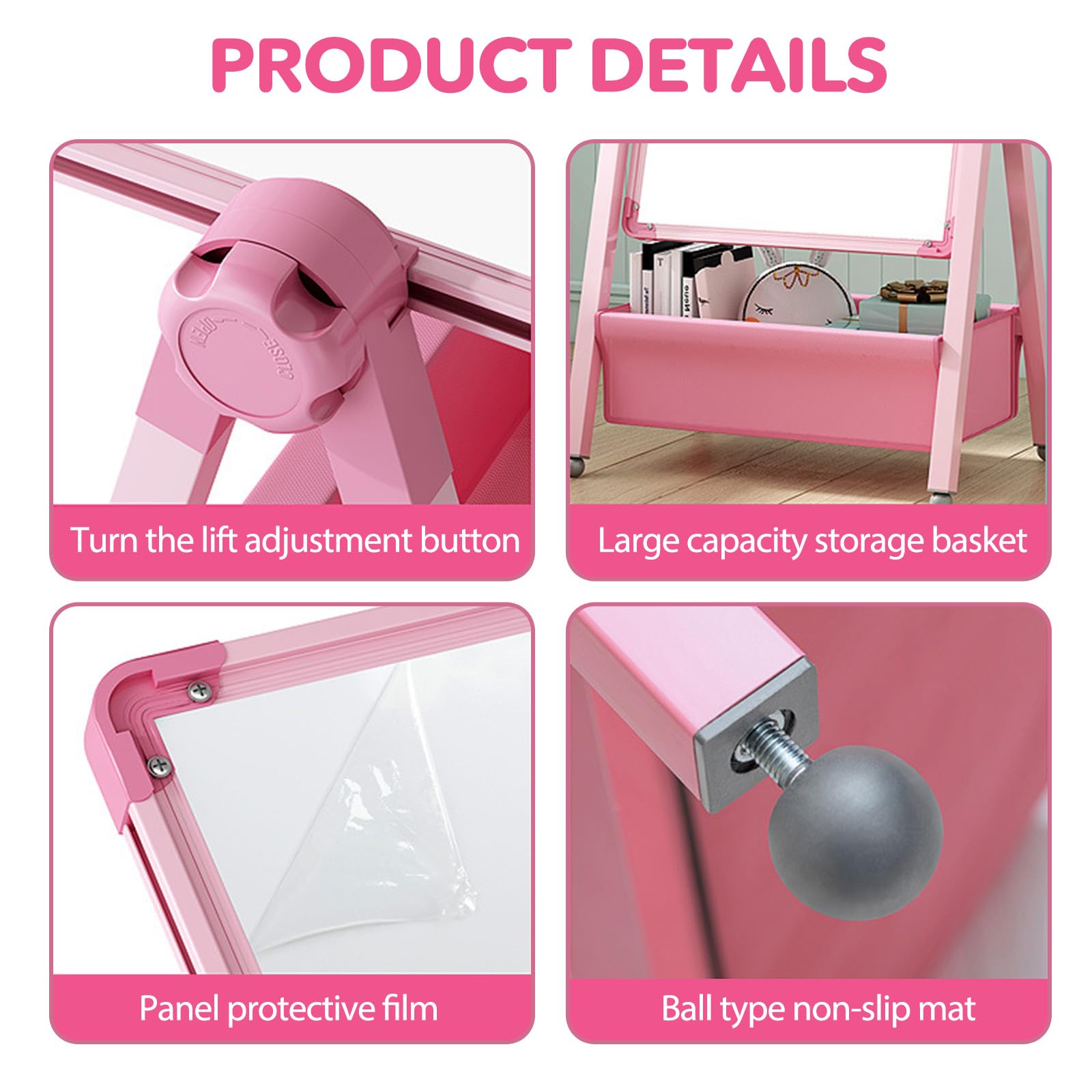 Yozoia height-adjustable easel accommodates growing children