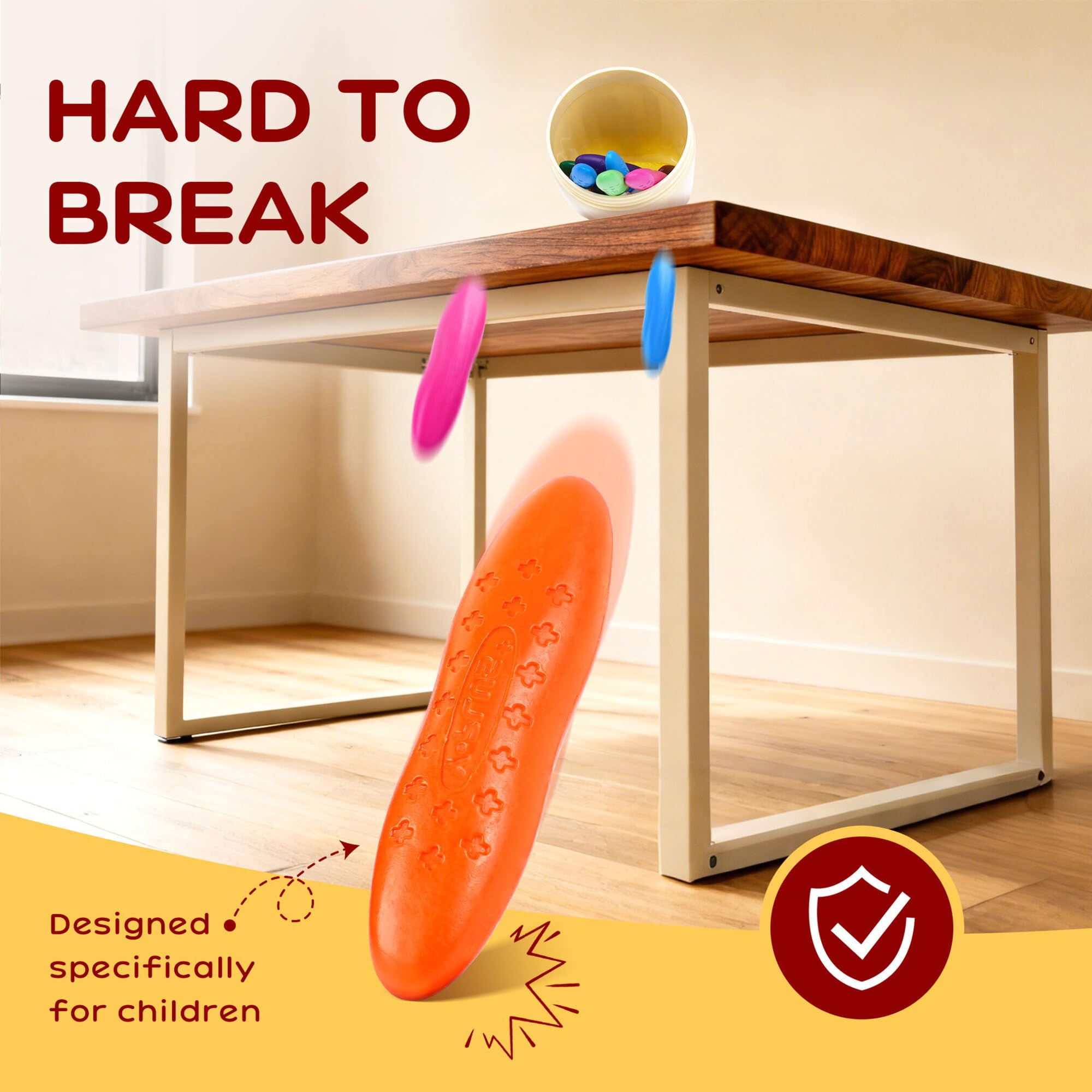YPLUS crayons durable synthetic wax resists breaks after drops