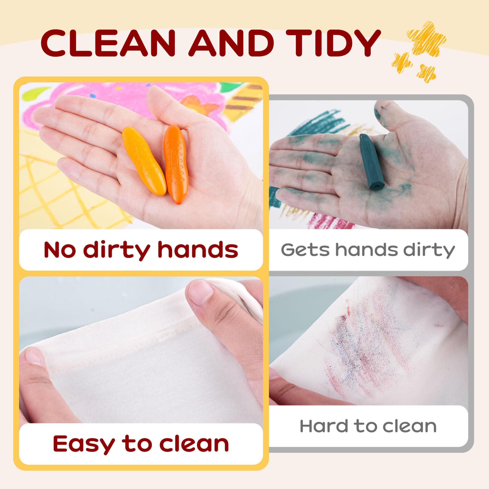 YPLUS peanut shape crayons easy grip ideal for tiny hands