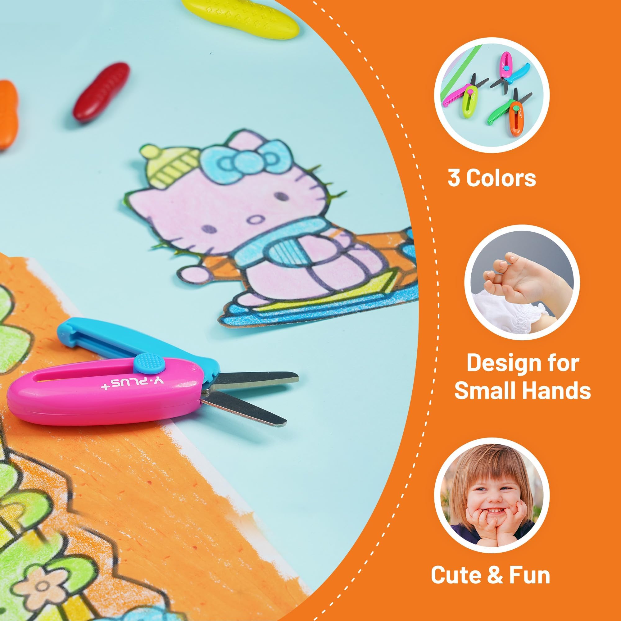 YPLUS safety scissors kid-friendly gift pack ideal for birthdays and holidays