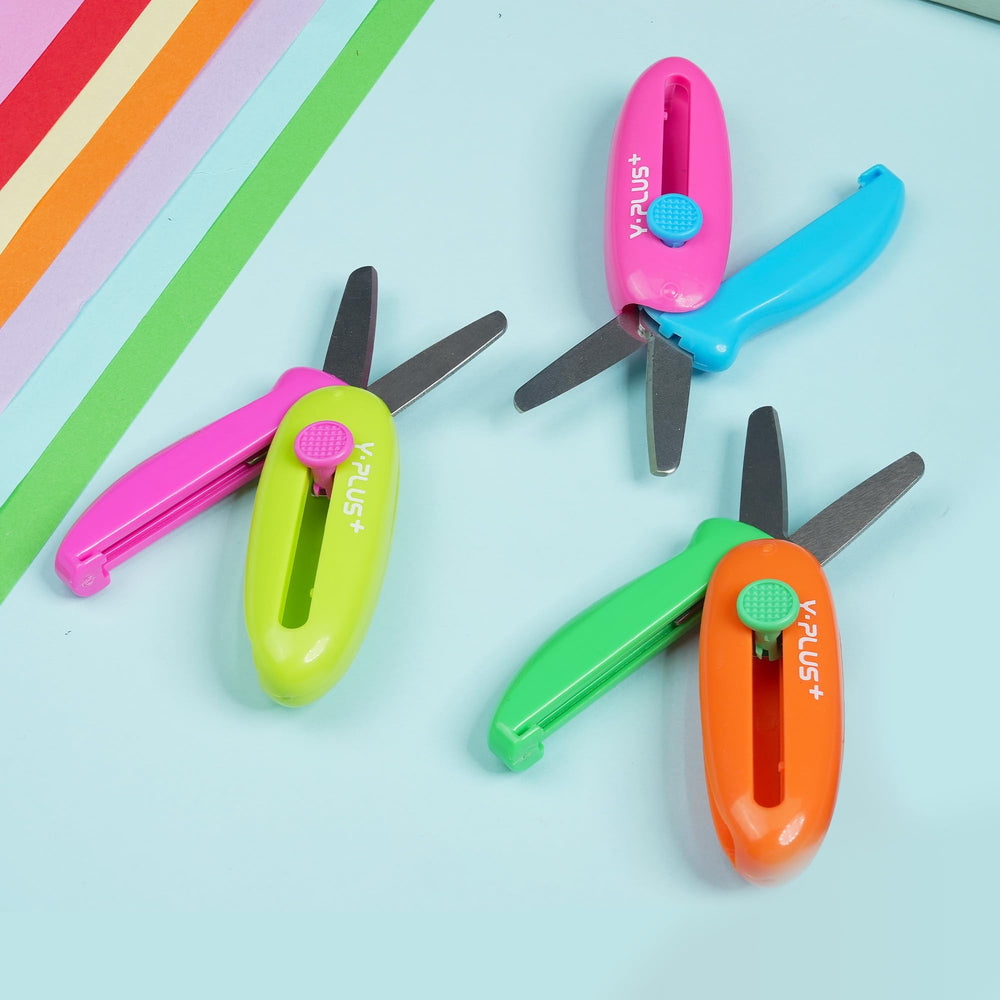 YPLUS safety scissors retractable storage keeps pencil case tidy and organized