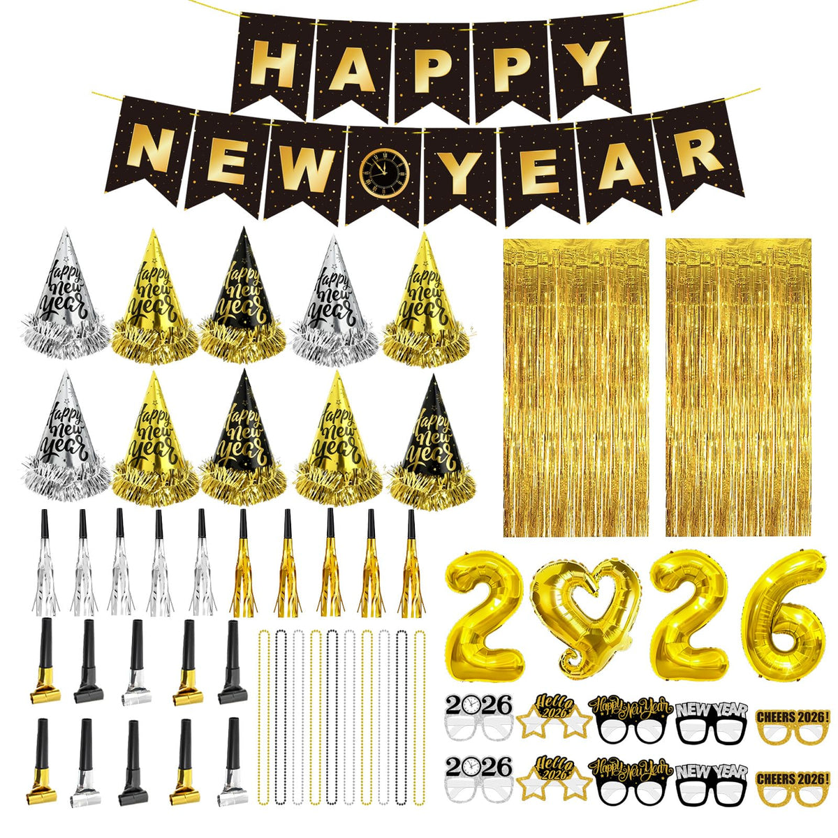YQUQWN hats for New Year’s Eve decor evoke festive vibes and photo moments.