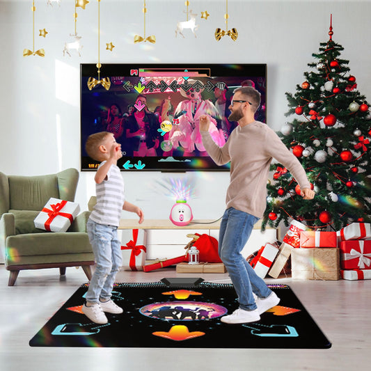 YRPRSODF dance mat built-in games screen showing 100+ games