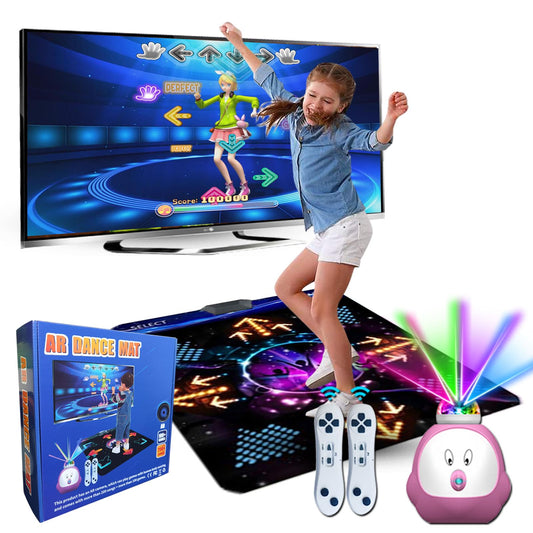 YRPRSODF dance mat setup with two wireless controllers for seamless home play.