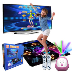 YRPRSODF dance mat setup with two wireless controllers for seamless home play.