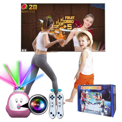 YRPRSODF TV game console showing 100+ built‑in games for family fun