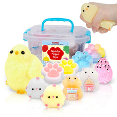 YRSDQueenA 10-pack taba squishies in a box for easy storage and playful fidgeting