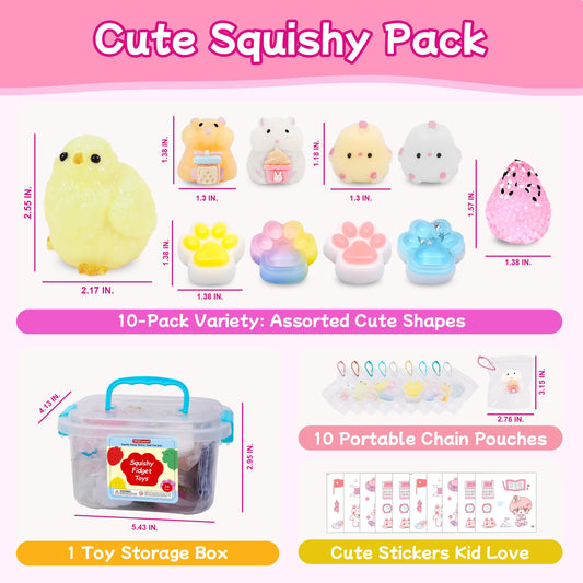 YRSDQueenA squishy chick figures for desk pets and classroom fun