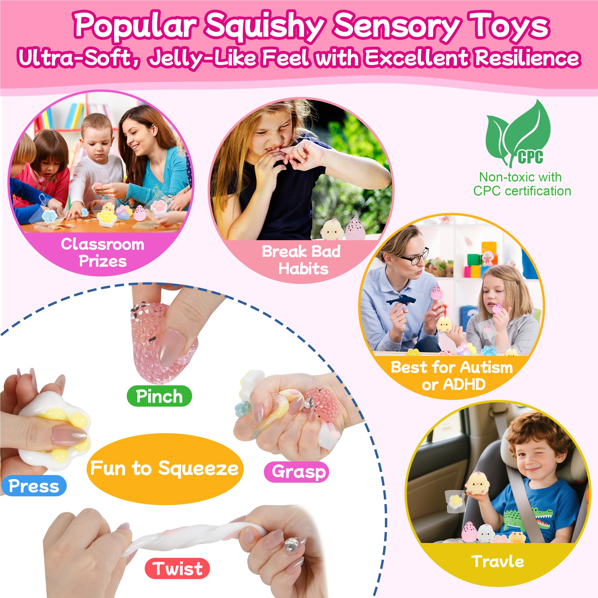 YRSDQueenA portable chain pouches keep squishies within reach.