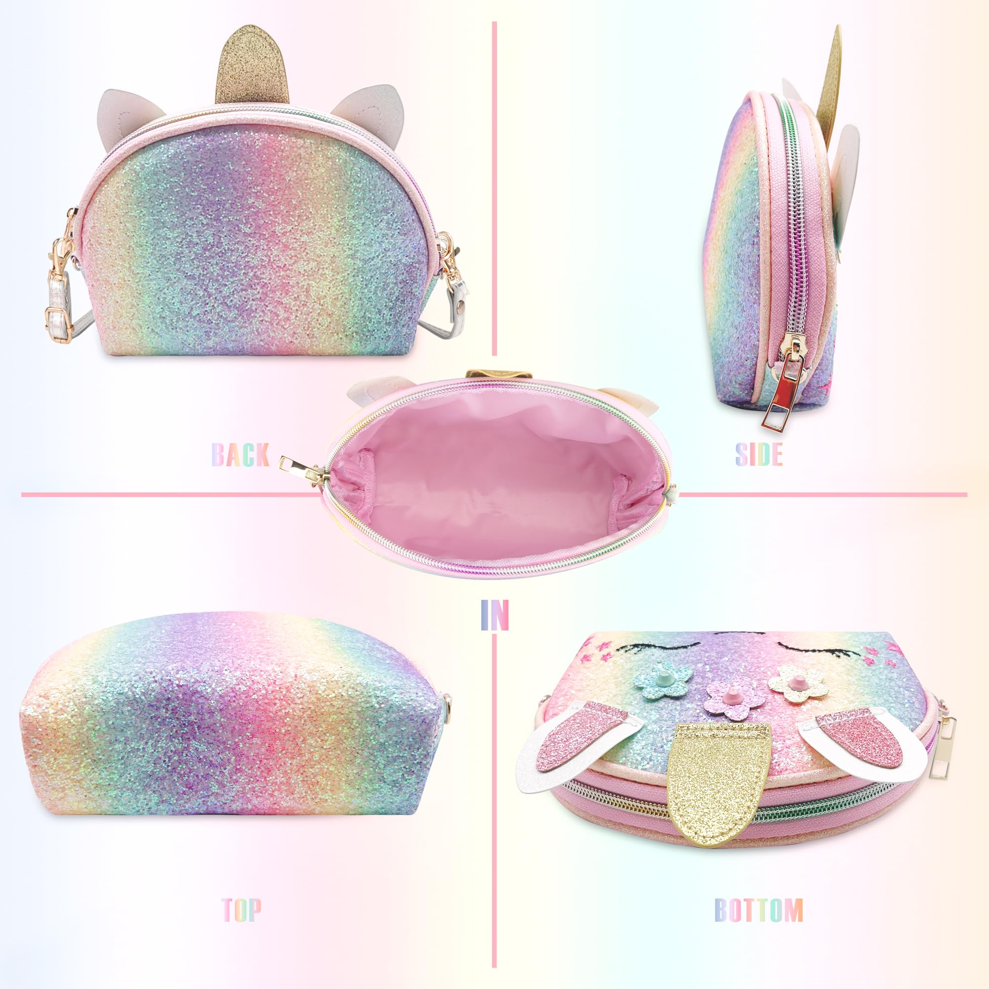 YRUBOHA unicorn purse, colorful patterns for playful outfits.