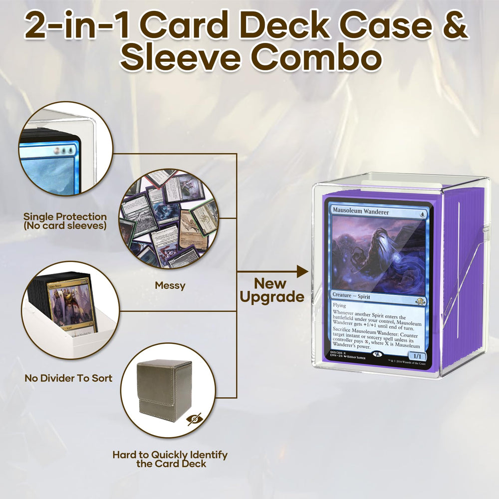 YSCare clear commander deck case highlights transparent view of decks.