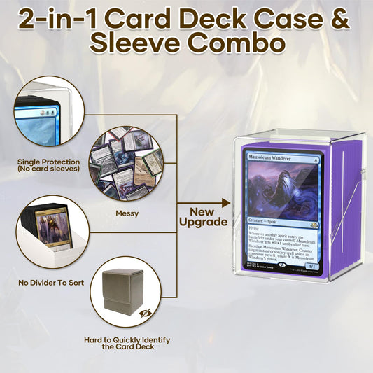 YSCare clear commander deck case highlights transparent view of decks.