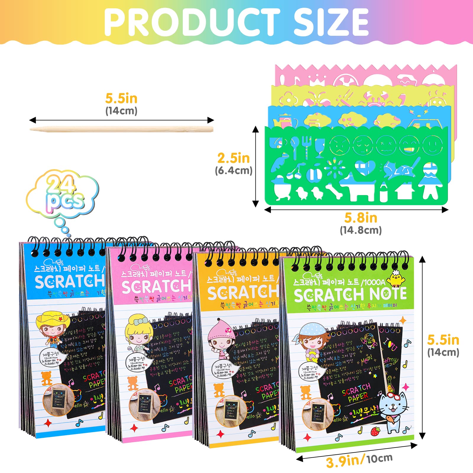 YSCare wooden stylus set enables mess free scratch art sessions