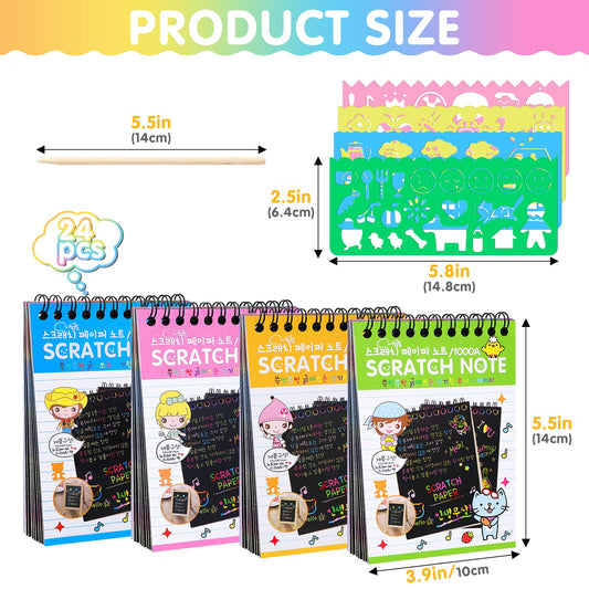 YSCare wooden stylus set enables mess free scratch art sessions