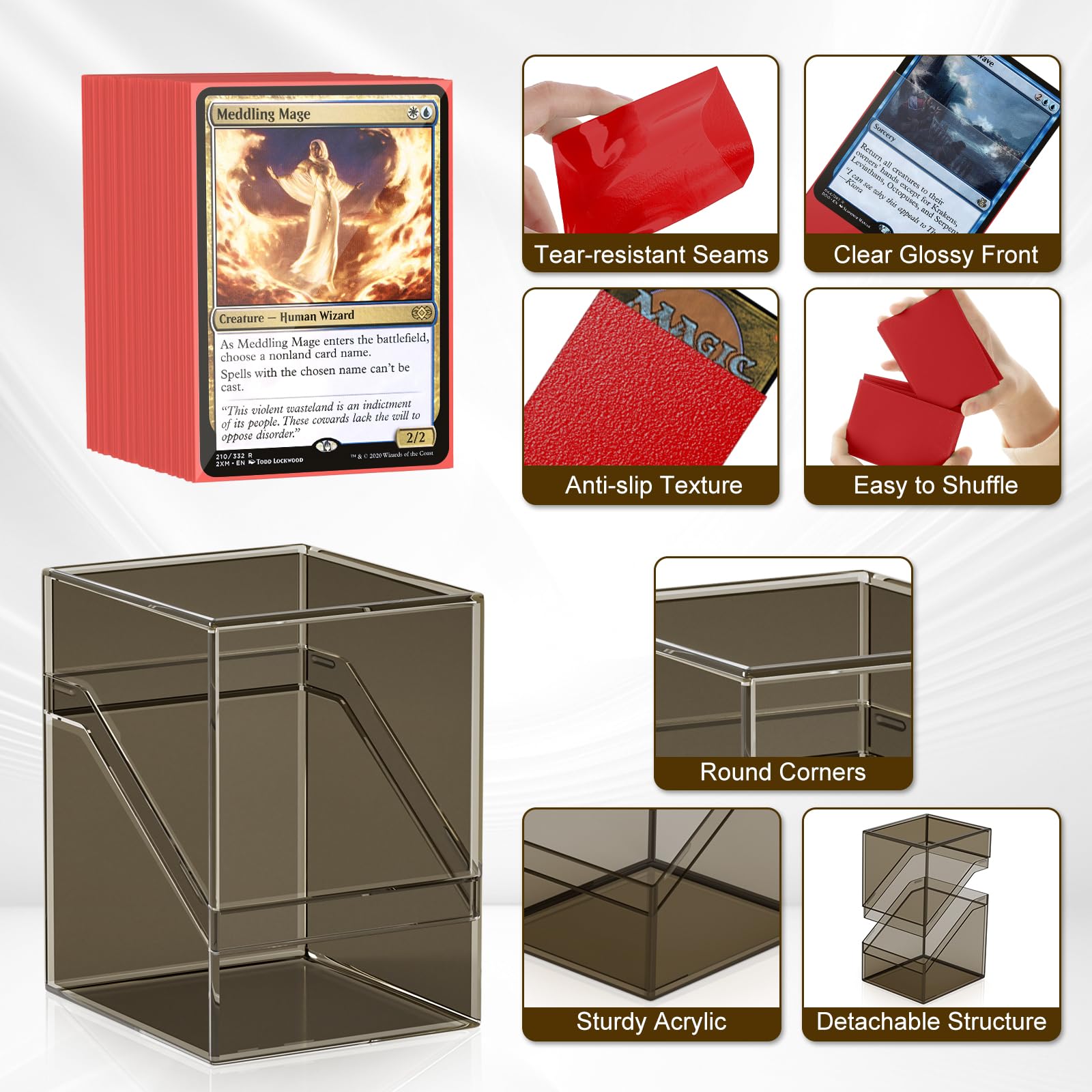 YSCare 66×91mm sleeves, clear and sturdy for long-term card aging protection