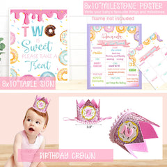 YSHMFEUX two-sweet donut birthday crown fits little guests with whimsy.