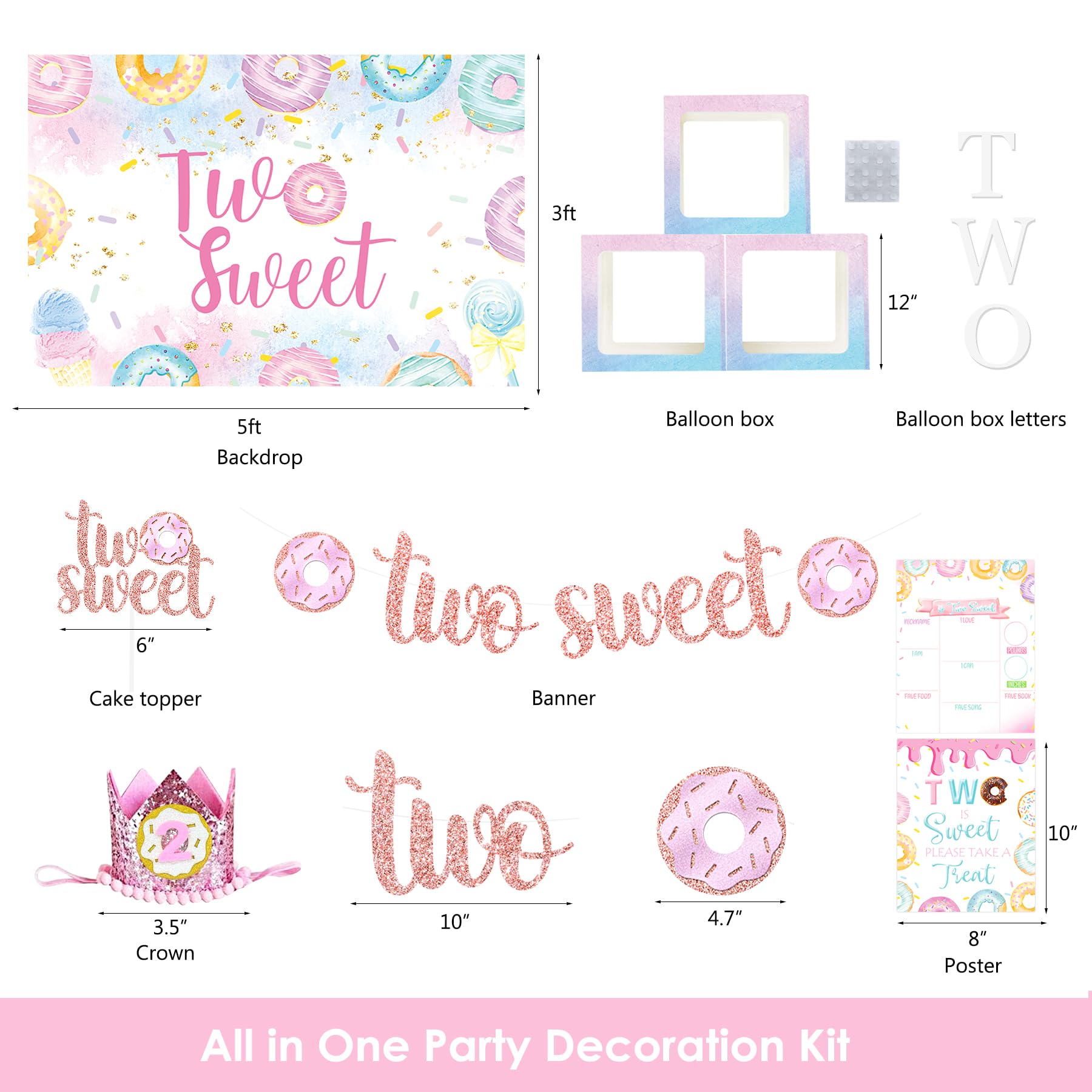 YSHMFEUX watercolor balloon box adds whimsical color to the party setup.