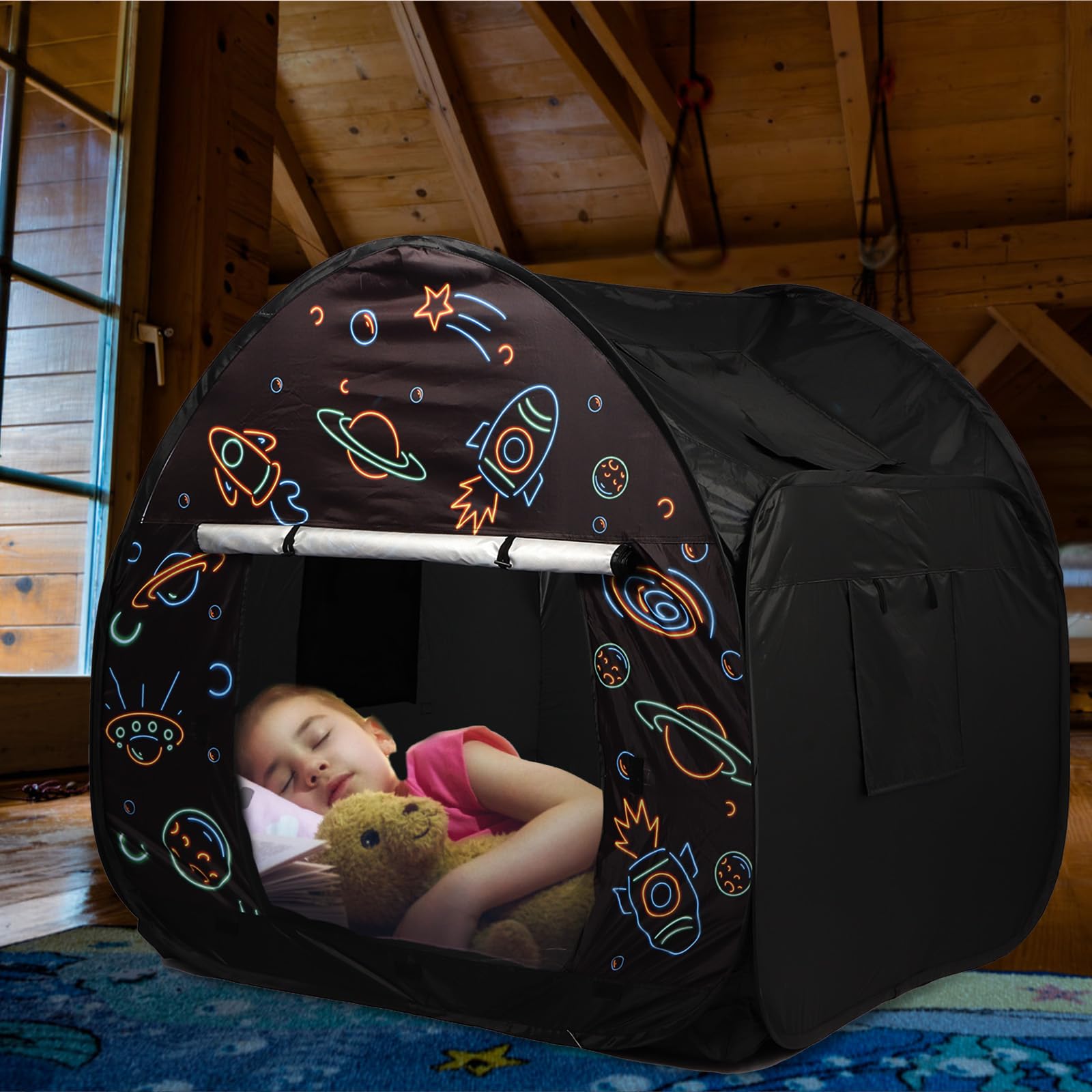Ysityum large sensory tent 47x47 blackout creates a calm, private space for kids.