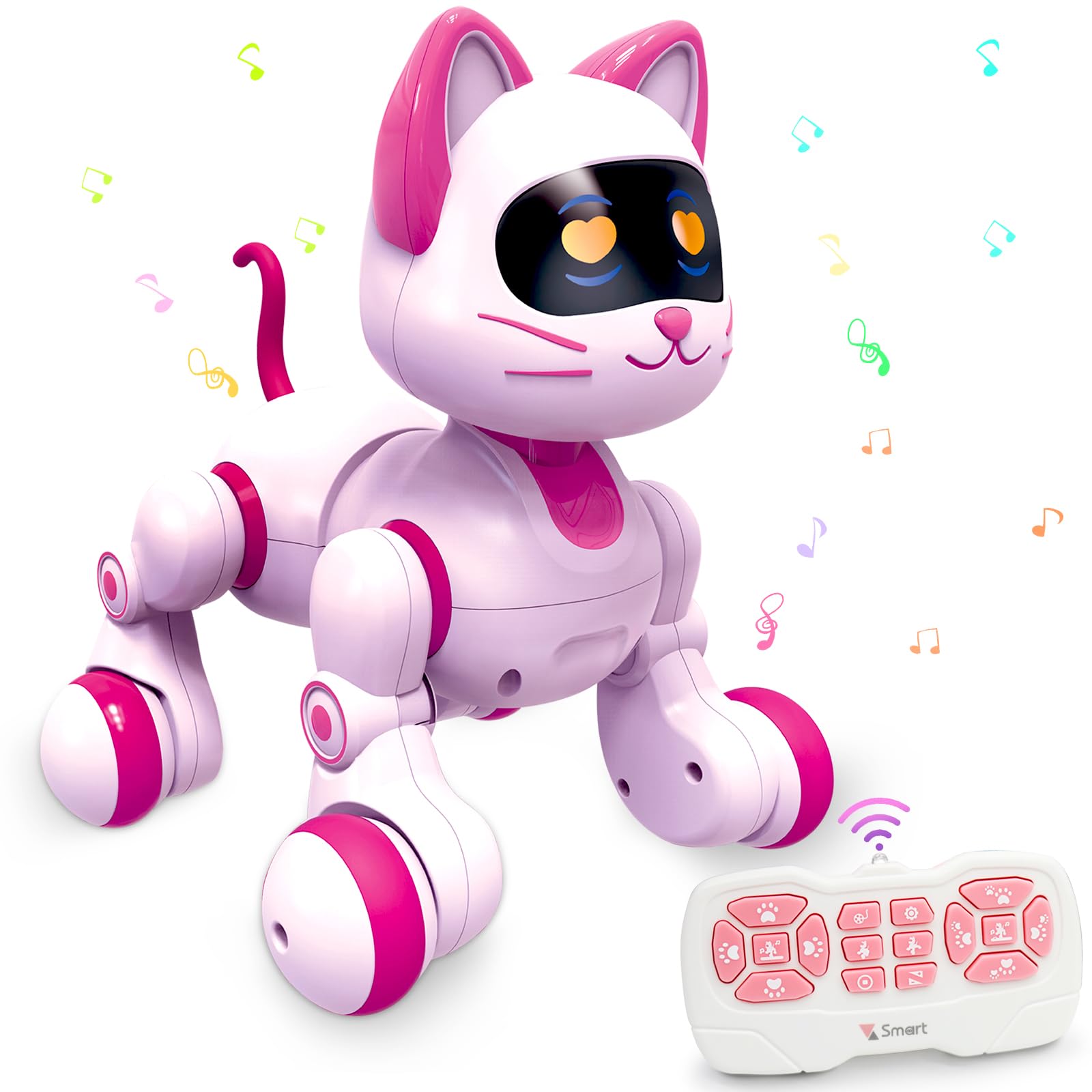 Ysityum remote-control robot cat front view, ready for interactive play and learning.