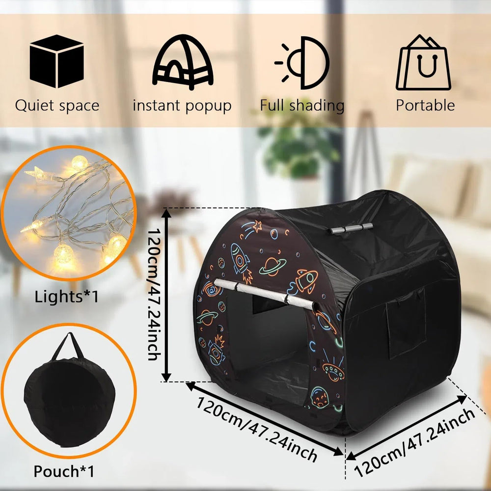 Ysityum sensory tent for indoor use creates a cozy space for focus.