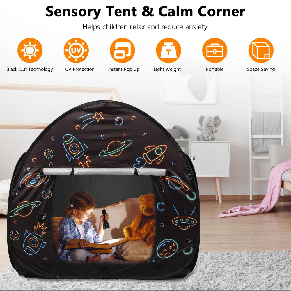 Ysityum sensory tent side mesh windows promote airflow for comfortable indoor play.