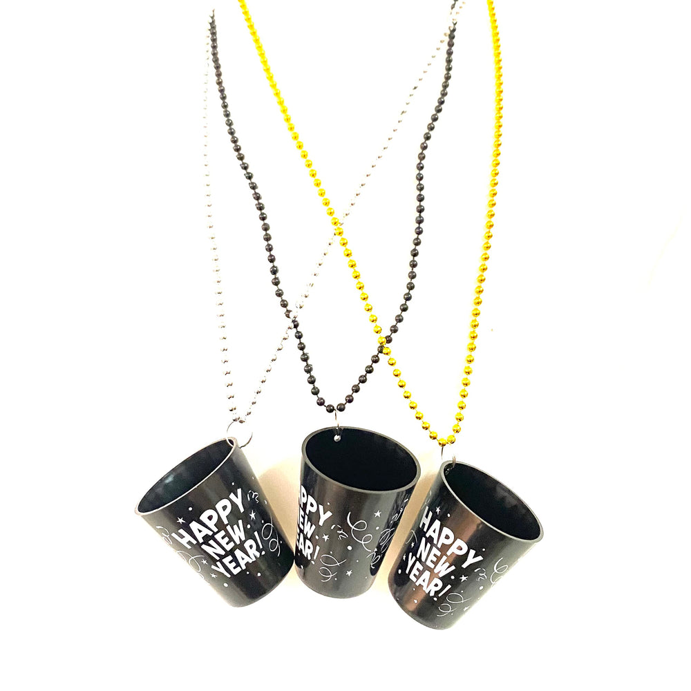 YSPPF Gold cup necklace for vibrant Happy New Year party styling.