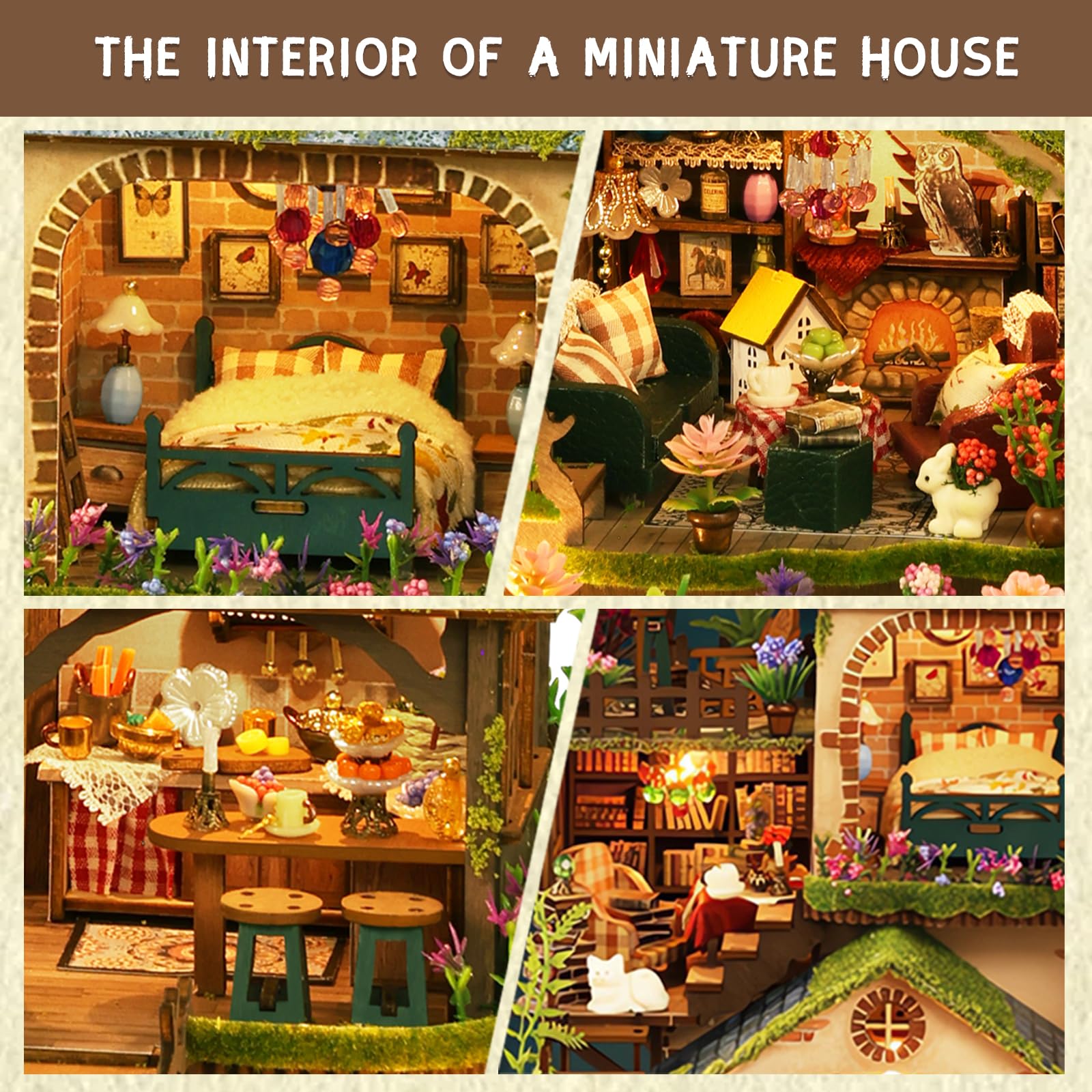 YSWOOD WORLD forest scene highlights detailed craftsmanship for display.