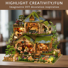 YSWOOD WORLD gift-ready miniature house appeals to crafters and collectors.