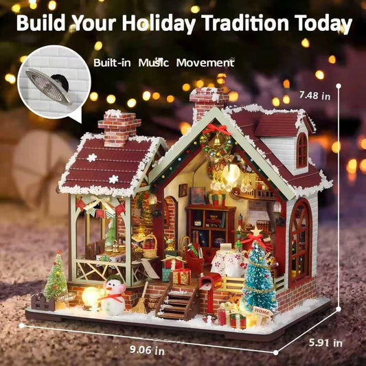 YSWOOD WORLD dollhouse kit with music, adds ambiance to playtime or display