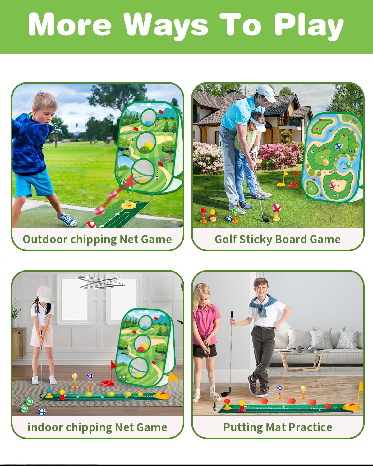 YSZZYSM putting practice mat helps refine stance and stroke for all ages.