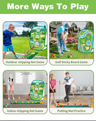 YSZZYSM putting practice mat helps refine stance and stroke for all ages.